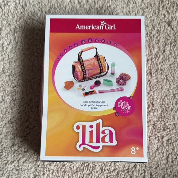 American Girl Other - American Girl Lila Gym Bag & Accessories Set - Pink and Orange